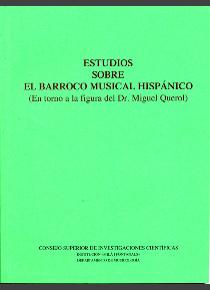 Estudios sobre el barroco musical hispanico
