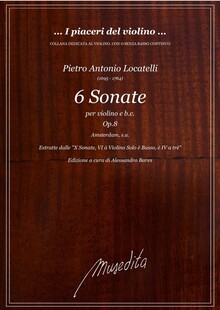 Locatelli. 6 Sonate per Violino e basso continuo op.8. Amsterdam, s.a.