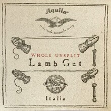 Cuerda A7 AQUILA viola de gamba BAJO. Tripa cordero/PLATA. Tensión alta (M+) (130FU)